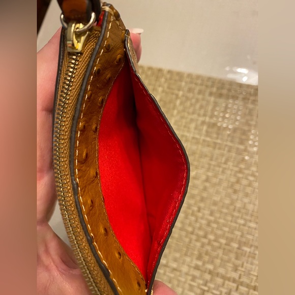 Dooney and Burke Tan Ostrich small coin/card case. - Picture 4 of 4